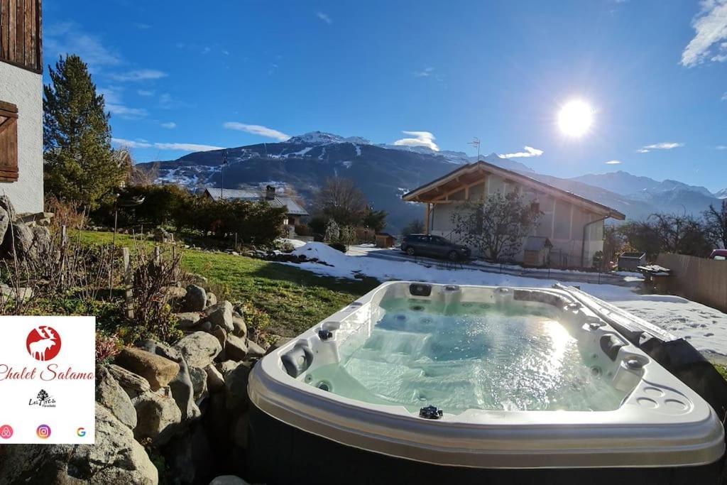 Entire Chalet Salamo 11 Plus 1 Les Arcs Paradiski Jacuzzi Villa Bourg-Saint-Maurice Exterior photo